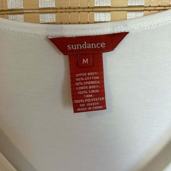 Sundance Boho Linen Tiered Maxi Flutter Sleeve Dress - Picture 8 of 10